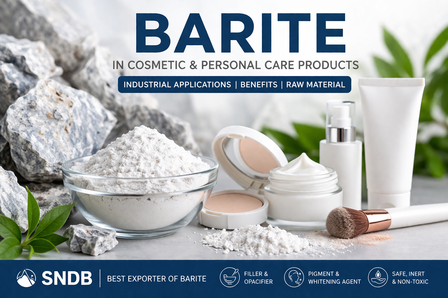 SNDB Best Exporter | Industrial Applications of Barite in Cosmetic and Personal Care Products